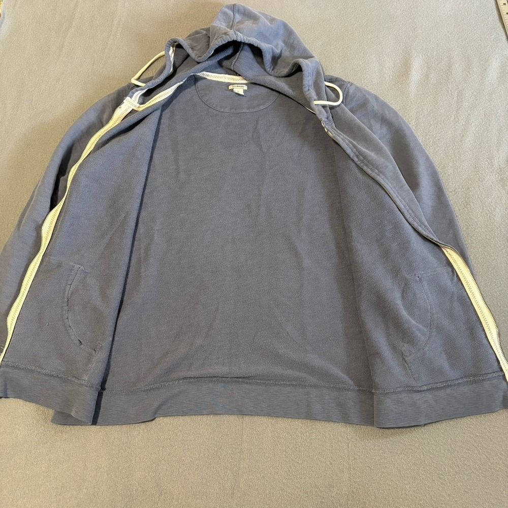 LL Bean Hoodie Mens XL Blue Full Zip 100% Organic Cotton 504211 Hiking Workwear - Picture 8 of 12